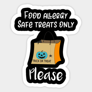 Food Allergy Safe Treats Only Please Sticker